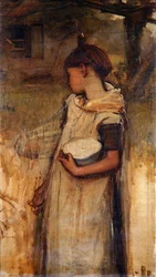 Niña con Flores