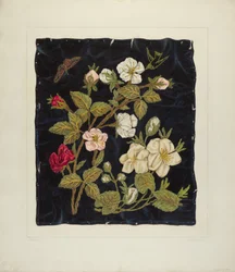 Flores hechas a mano sobre negro, 1935-1942.