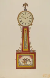 Reloj de banjo, c.1939 (acuarela)