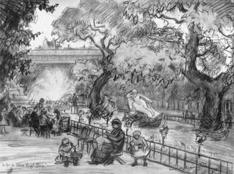 Jardín del Palais-Royal, 1915