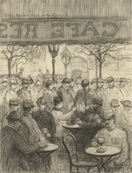 Vendiendo banderas americanas en el bulevar el Domingo de Pascua, 1917