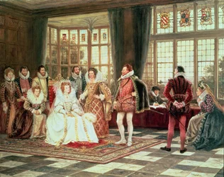 La reina Isabel I (1533-1603) en la Corte
