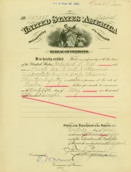 Aviso de derecho a pensión a Edward Parker Rice, 20 de junio de 1908