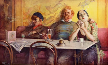 Navidad en el Soho (litografía en color)