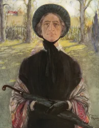 Miss Betsey Trotwood (litografía en color)