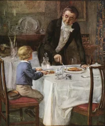 The Friendly Waiter (litografía en color)