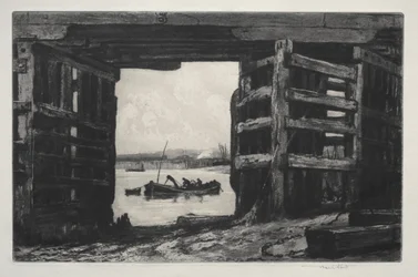Un tramo del viejo puente de Battersea