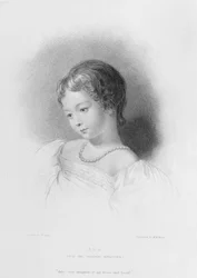 Retrato de Augusta Ada Byron (1815-52) grabado por W. H. Mote (fl.1842-64)