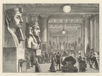 Iluminación eléctrica del Museo Británico