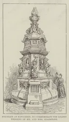 Fuente en Hawarden, para conmemorar las bodas de oro del Sr. y la Sra. Gladstone