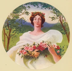 Las cuatro estaciones: Verano (litografía en color)