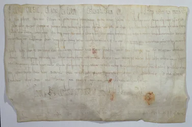 Documento firmado por el emperador Carlomagno (742-814) con su monograma (vitela)