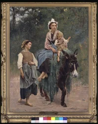 Familia campesina italiana, fecha desconocida (óleo sobre lienzo)