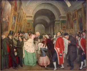 Cuatro horas, en el Salón. (Cierre del Salón anual de pintura)