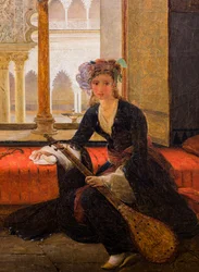 Sultana en un interior (óleo sobre lienzo)