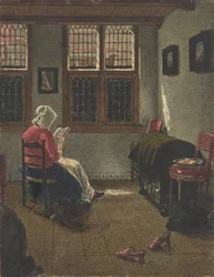 Una Mujer Leyendo, después de Pieter Janssens Elinga, 1846-47