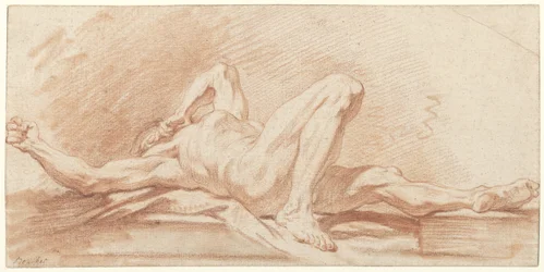 Estudio de un hombre desnudo recostado