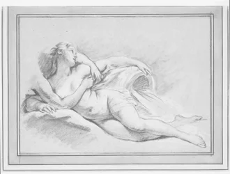 Boucher - Estudio para dos ninfas, c. 1749