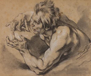 Boucher - Estudio de un Tritón, 1748-53