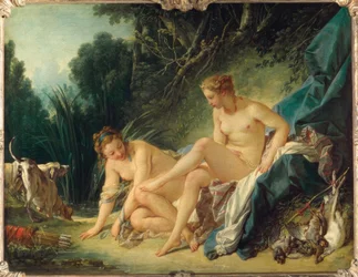 Diana saliendo del baño