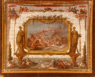 François BOUCHER, Maurice JACQUES - MODELO PARA TAPIZ. Venus sobre las aguas, GOB-28-001