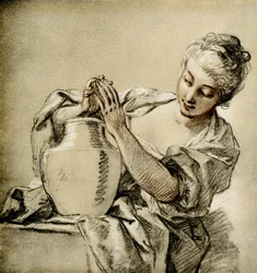 Niña en un pozo