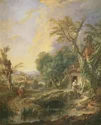 Paisaje con un ermitaño, 1742