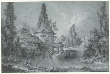 Paisaje con una torre, cerca de Beauvais