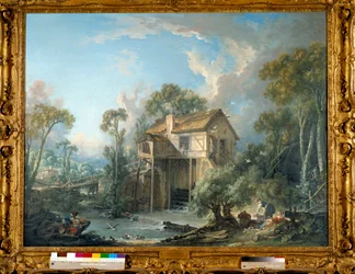 Le Moulin de Quiquengrogne en Charenton en 1758. Pintura de Francois Boucher (1703-1770) 1758 Toledo. Museo de Artes