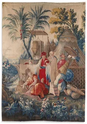 Tapiz de Luis XVI "aux Chinoiserie", Aubusson, último cuarto del siglo XVIII