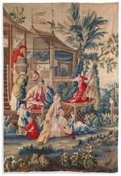 Tapiz de Luis XVI "aux Chinoiserie", Aubusson, último cuarto del siglo XVIII