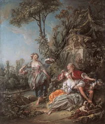 Amantes en un parque
