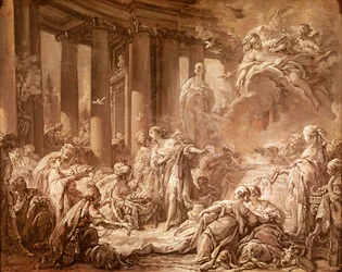 Psique recibiendo los honores divinos (estudio preparatorio), c.1740