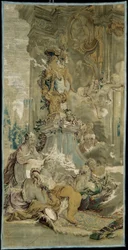 Entrada de Psique en el palacio de Cupido [fragmento izquierdo], de La historia de Psique