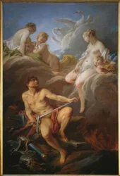 Venus pidiendo armas a Vulcano para Eneas