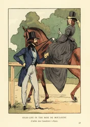 Alta sociedad en el Bois de Boulogne, L’allee des cavaliers