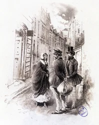 Ilustración de "Profile of grisette" nueva perteneciente al Receuil "Mimi de Pinson" por Alfred de Musset