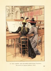 En el Gabinete de Estampas, Biblioteca Nacional