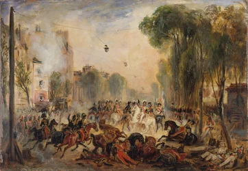 Intento de asesinato de Joseph Fieschi contra el rey Luis Felipe I de Francia el 28 de julio de 1835.