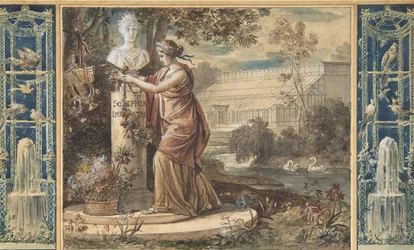 Una alegoría de la emperatriz Josefina como patrona de los jardines de Malmaison