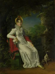 Carolina Ferdinanda Luisa de Sicilia (1798-1870). Esposa de Carlos Fernando, Duque de Berry, en el Parque de Bagatelle en el Bosque de Boulogne (cerca de París)