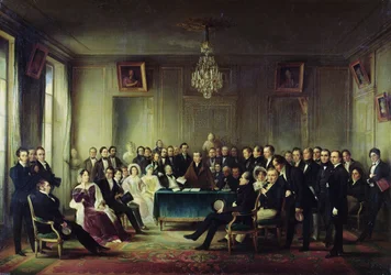 François Andrieux (1759-1833) leyendo su tragedia 