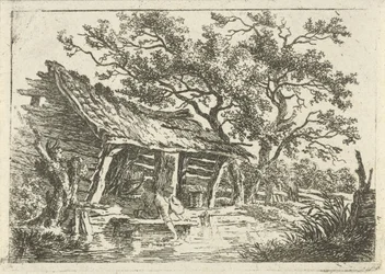 paisaje con un granero