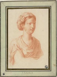 Busto de mujer con turbante