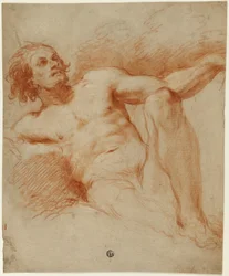 Desnudo masculino sentado