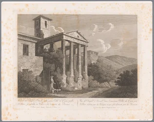 Vista del Templo de Hércules en Cori cerca de Velletri Vistas de Roma (título de la serie)