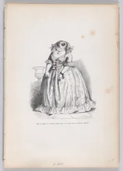 Ella se posó como un búho superior, y era solo un búho ridículo de Escenas de..., ca. 1837-47