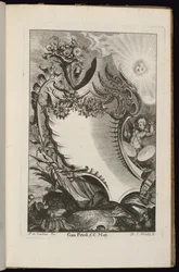 Cartucho con Cornucopia y Sol, Libro de Cartuchos Irregulares