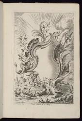 Cartucho con dragón, Livre de Cartouches à divers usages (Libro de cartuchos para diferentes usos)