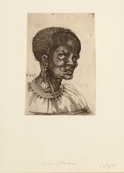 Un hombre negro en perfil de tres cuartos, 1522